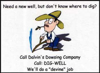 Dalvin's Dowsing Company Ad